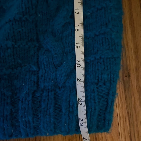 Teal Cable Knit Sweater - Picture 6 of 6